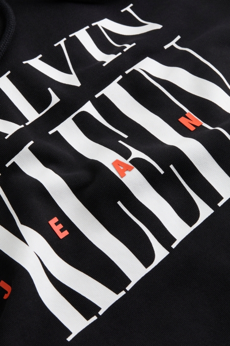Calvin Klein serif font graphic hoodie